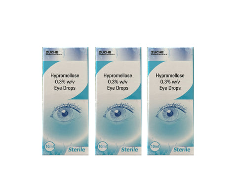 Zuche Eye Drops Hypromellose 0.3% (Pack Of 3)