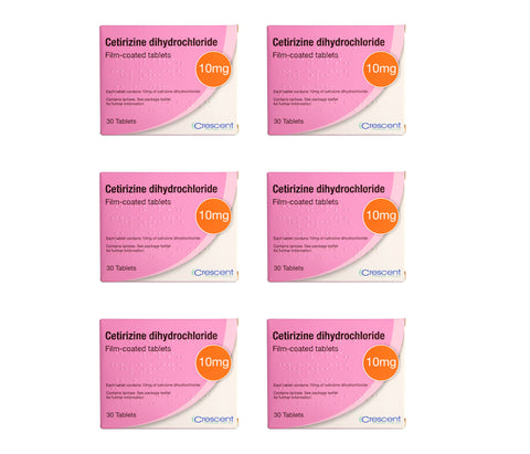 180 Tablets Cetirizine Dihydrochloride 10mg Tablets Hay Fever & Allergy Relief (6 months supply)