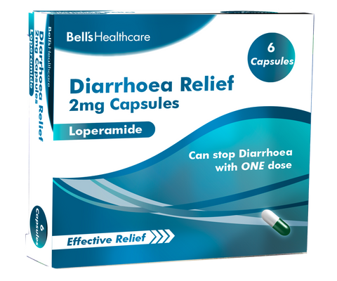 Loperamide Diarrhoea Relief 2mg Capsules 6s (Bells Healthcare)