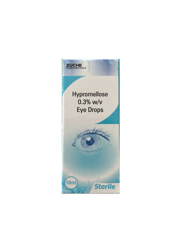 Zuche Eye Drops for Dry Eyes, Hypromellose 0.3%