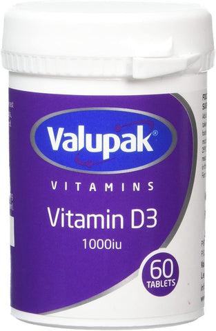 Valupak Vitamin D3 1000iu 60 Tablets
