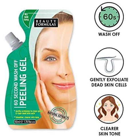 Beauty Formulas 60 Second Wash Off Peeling Gel 50ml