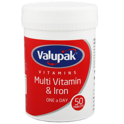 Valupak Multi Vitamin and Iron 50 Tablets
