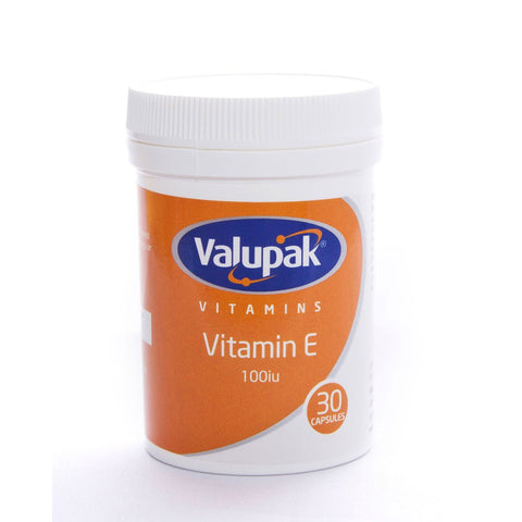 Valupak Vitamin E 100iu 30 Capsules