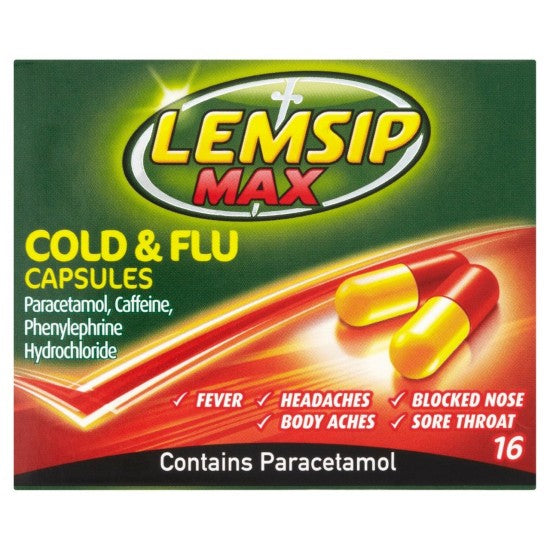 Lemsip MAX Cold & Flu 16 Capsules